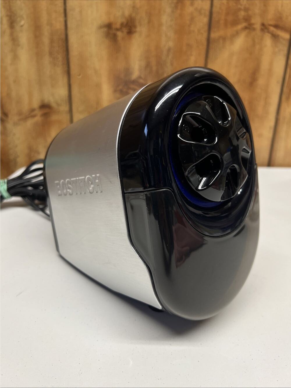 Bostitch QuietSharp Glow Classroom Electric Pencil Sharpener Silver/Black